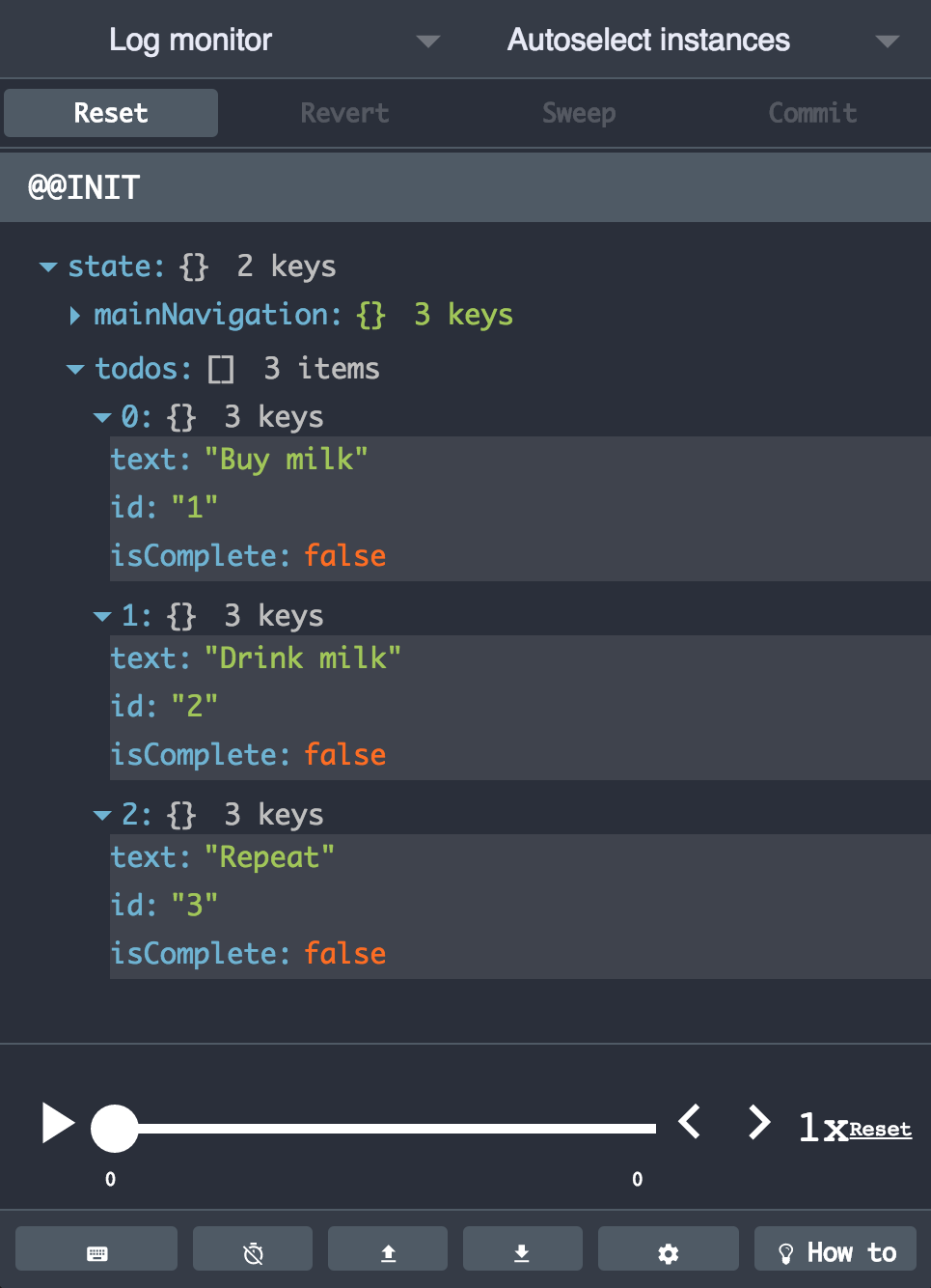 Application state with todos